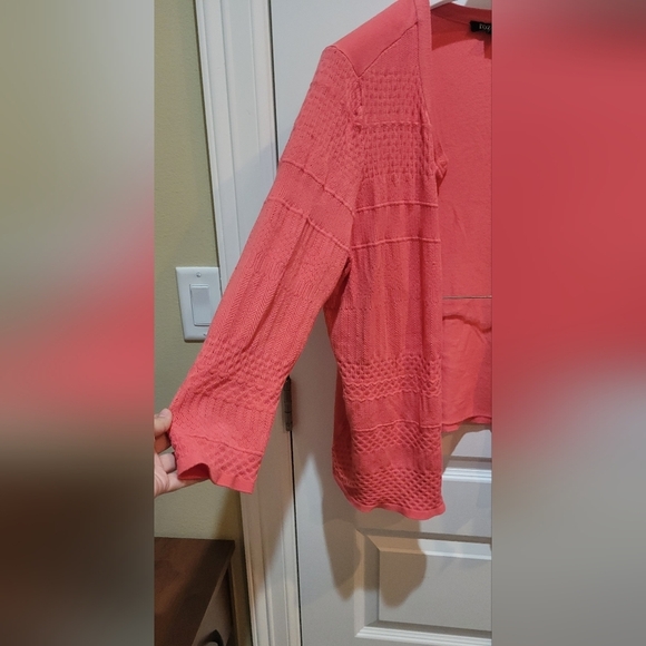 Roz & Ali coral cardigan women's size 1x - Picture 4 of 6